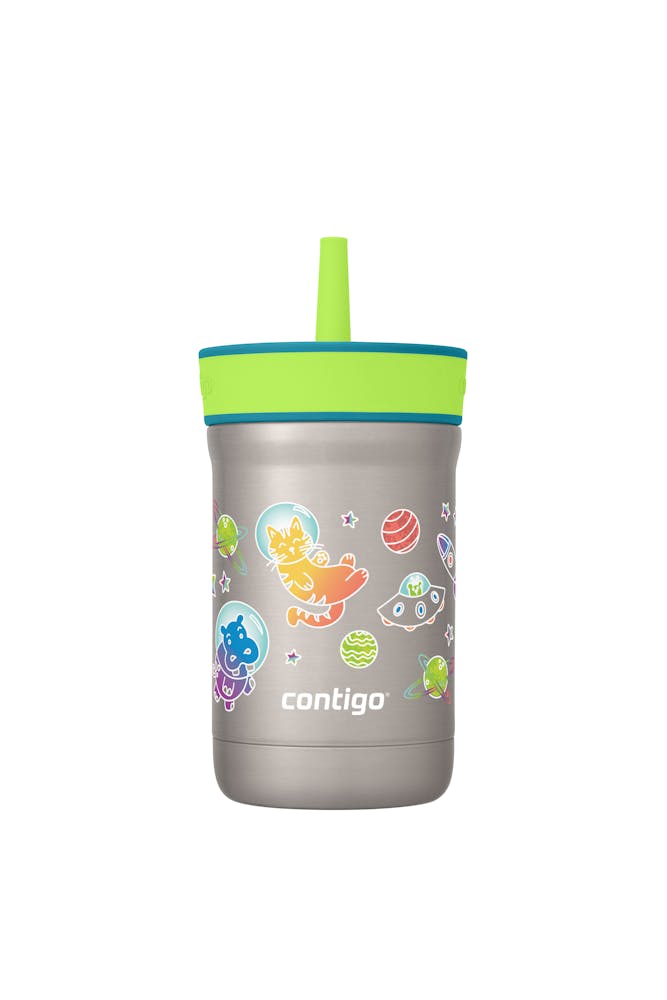 Kids Leighton Spill-Proof Stainless Steel Tumbler with Straw, 12oz D8