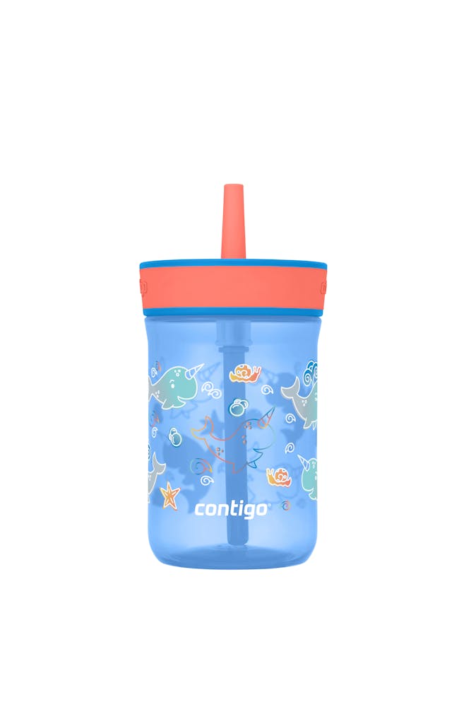 Kids’ Leighton Straw Tumbler with Spill-Proof Leak-Proof Lid, 14oz F2