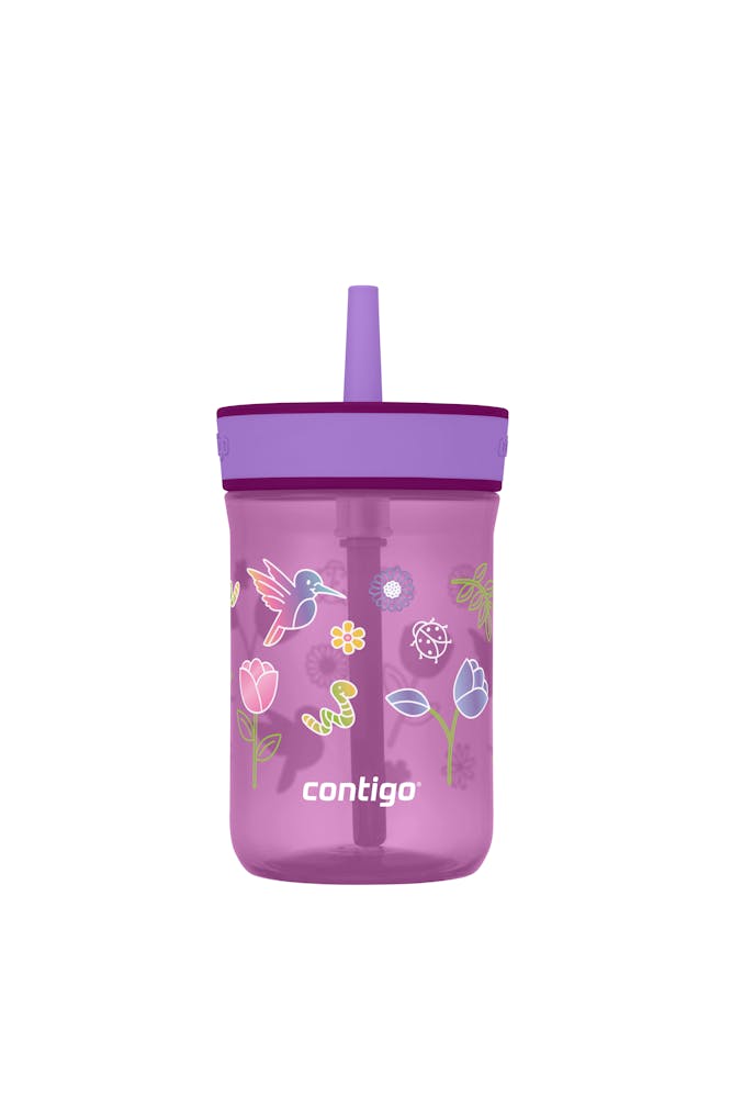 Kids’ Leighton Straw Tumbler with Spill-Proof Leak-Proof Lid, 14oz F2