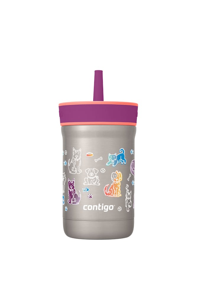 Kids Leighton Spill-Proof Stainless Steel Tumbler with Straw, 12oz D8