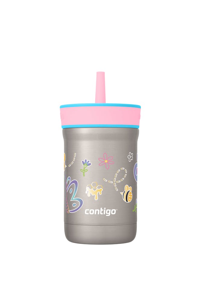 Kids Leighton Spill-Proof Stainless Steel Tumbler with Straw, 12oz D8